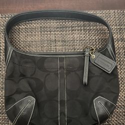 Coach Signature Black Purse & Wristlet