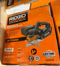 RIDGID 18V OCTANE Brushless Cordless 3-1/4 in. Hand Planer With Dust Bag NEW