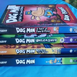 4 DOG MAN BOOKS LOT