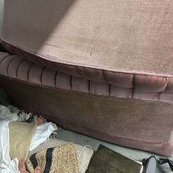 Retro Pink Velvet Couch/Loveseat/Armchair Set