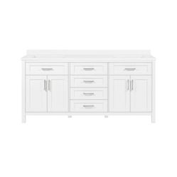 OVE Decors Parkway 72" Bath Vanity w/ Quartz Top in White $1,300