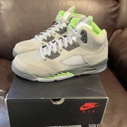Nike Air Jordan 5 Retro Green Bean Size 7Y GS