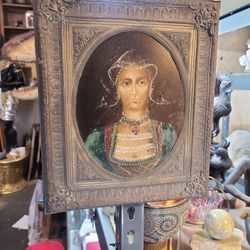 Antique Painting On Metal, HELP IDENTIFY