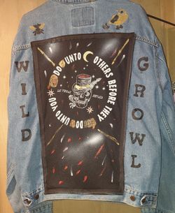 Redesigned Levi Blue Jean Trucker Jacket  L