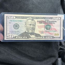 50 Dollar Bill Star Note