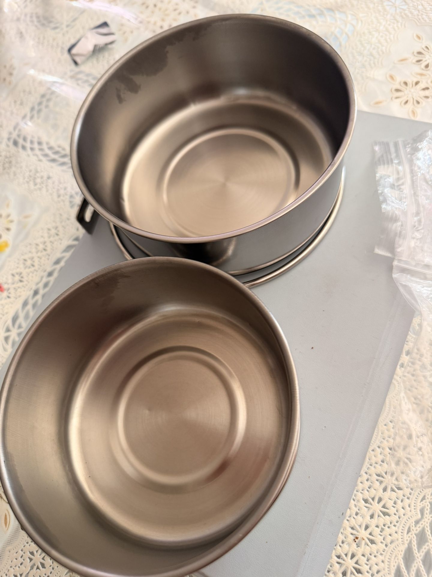 Parrot Feeding Cups Birds Food Dish Stainless Steel Parrot Feeders Water Cage Bowls w/ Clamp Holder