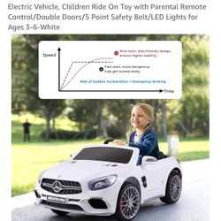 TOBBI Licensed Mercedes Benz Electric Car for Kids, Toddler Electric Vehicle, Children Ride On Toy with Parental Remote Control/Double Doors/