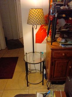 Glass and Metal lamp