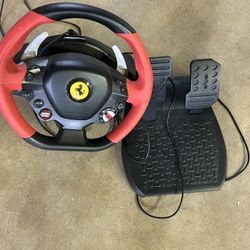 Thrustmaster Ferrari 458 Spider - Xbox One Gaming Racing Steering Wheel & Pedals
