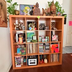 Brown IKEA KALLAX Cube Storage Bookshelf