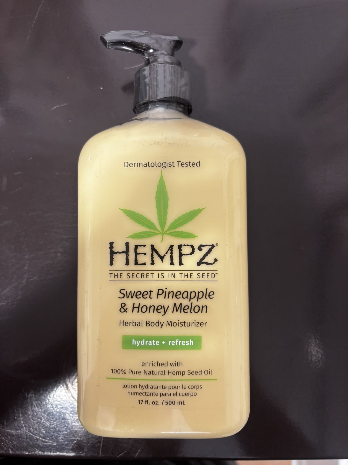 NEW HEMPZ SWEET PINEAPPLE & SWEET MELON HERBAL BODY MOISTURIZER 17oz