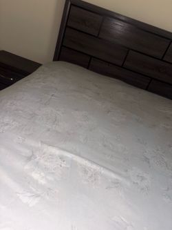 Full bed mattress ,box spring and head board