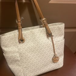 Michael kors large Monogram tote bag( vanilla