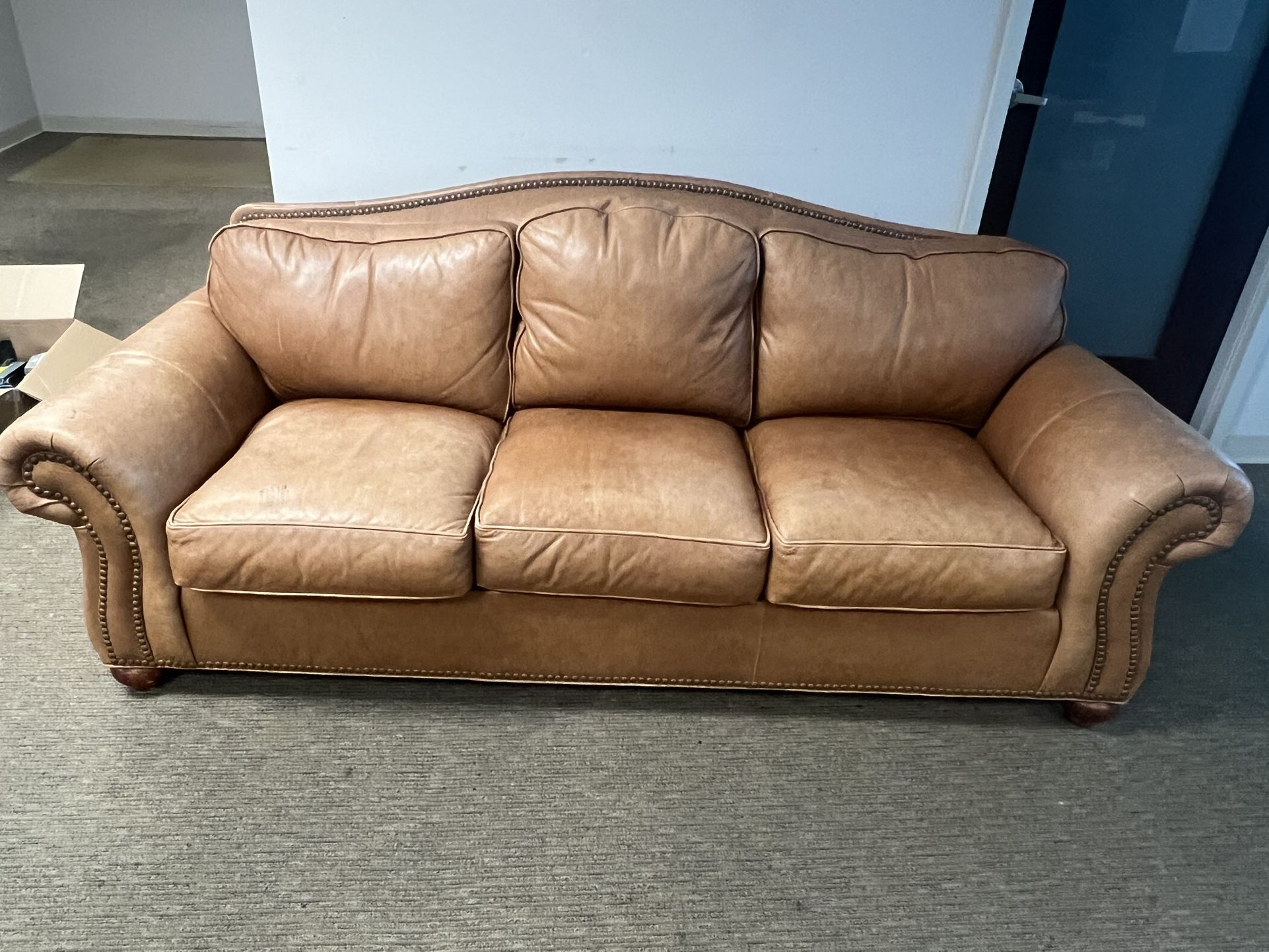 Ethan Allen Genuine Leather Sofa
