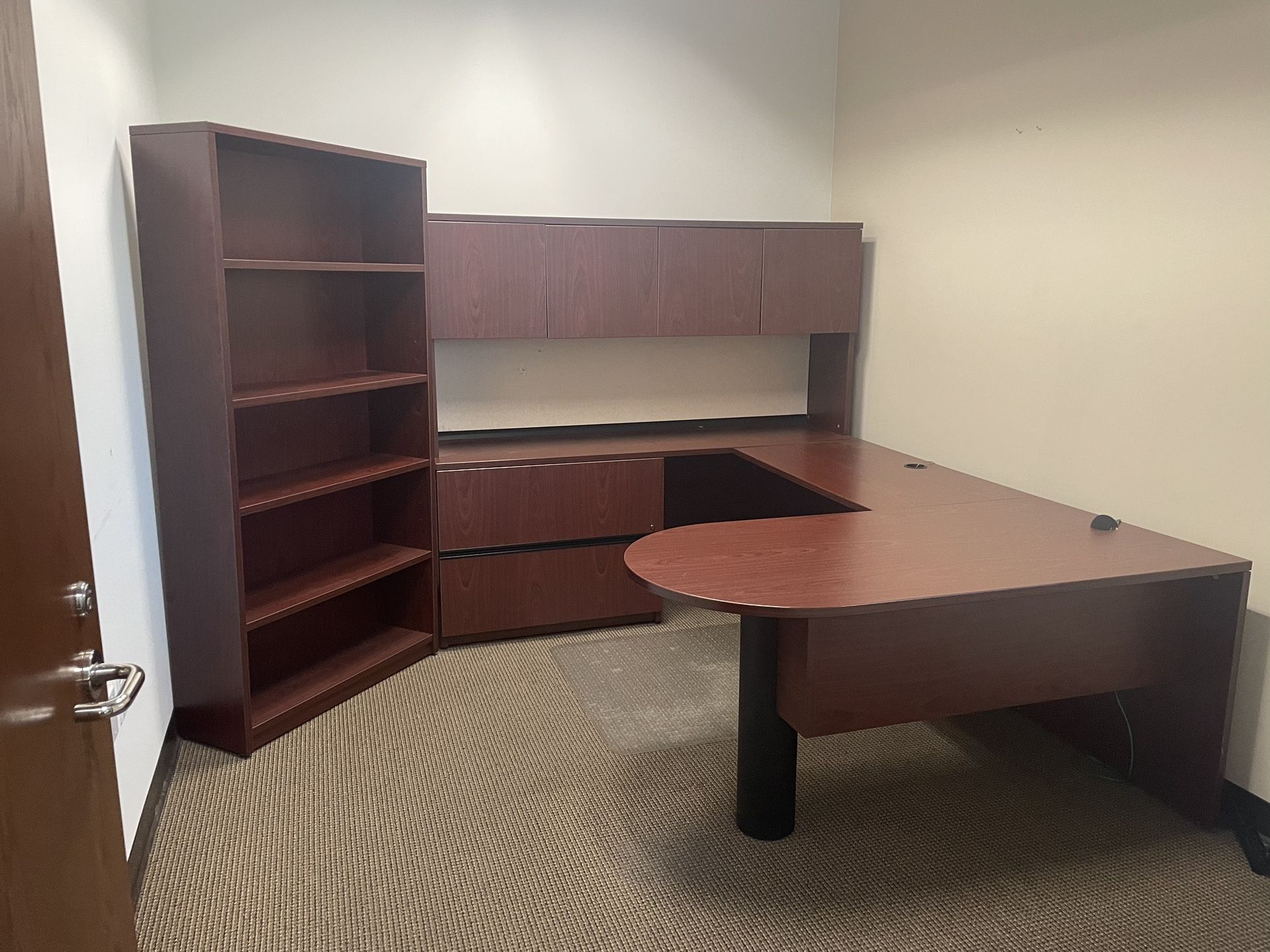 Wood office Desks and bookcases - Free - P/UIn Woodland Hills