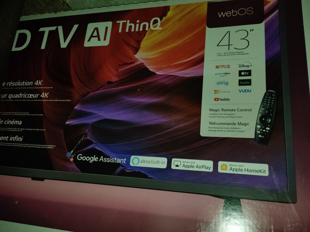 LG UHD TV AI thinQ Web OE 43"