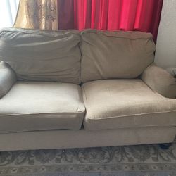 Beige Love Seat Couch Slightly Used