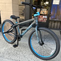 SE Bikes Blocks Flyer 26" BMX Bike Blue Crackle