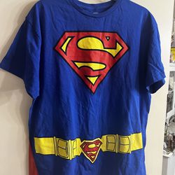 Men’s Superman Shirt With Cape Size Large