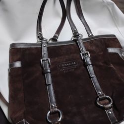 COACH   SUEDE TOTE