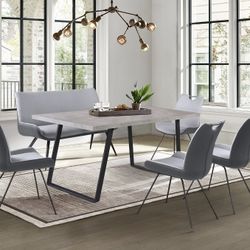 6pc Dining Table Set 70in Table NEW 