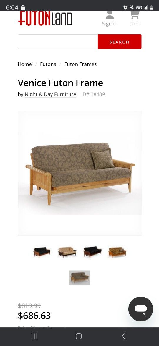 Venice Futon Frame by Night&Day Furniture

