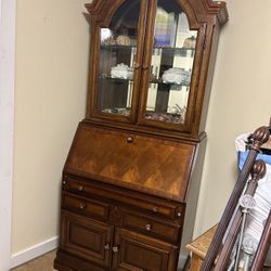 Vintage Alexander Julian Home Colours Secretary Desk & Bookcase Dome Top Cabinet