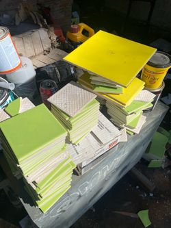 Lime green and yellow tile