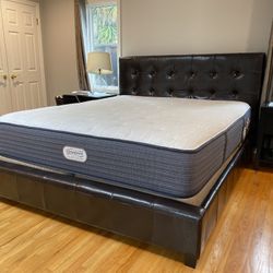 Cal King Size Bed Frame (upholstered )