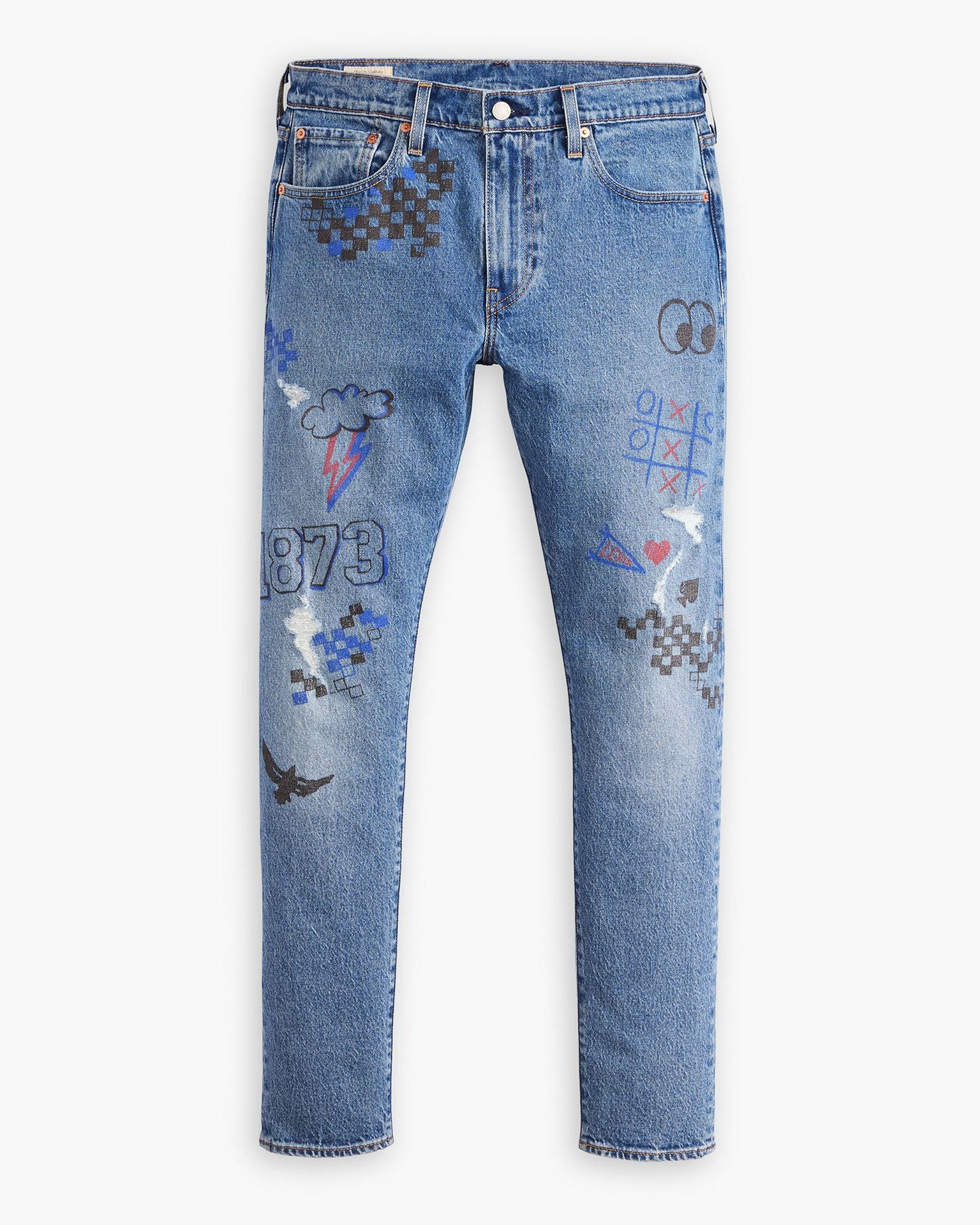 Levi's® Premium Men's 512 Slim Taper Fit Jean, Medium Wash, Printed 