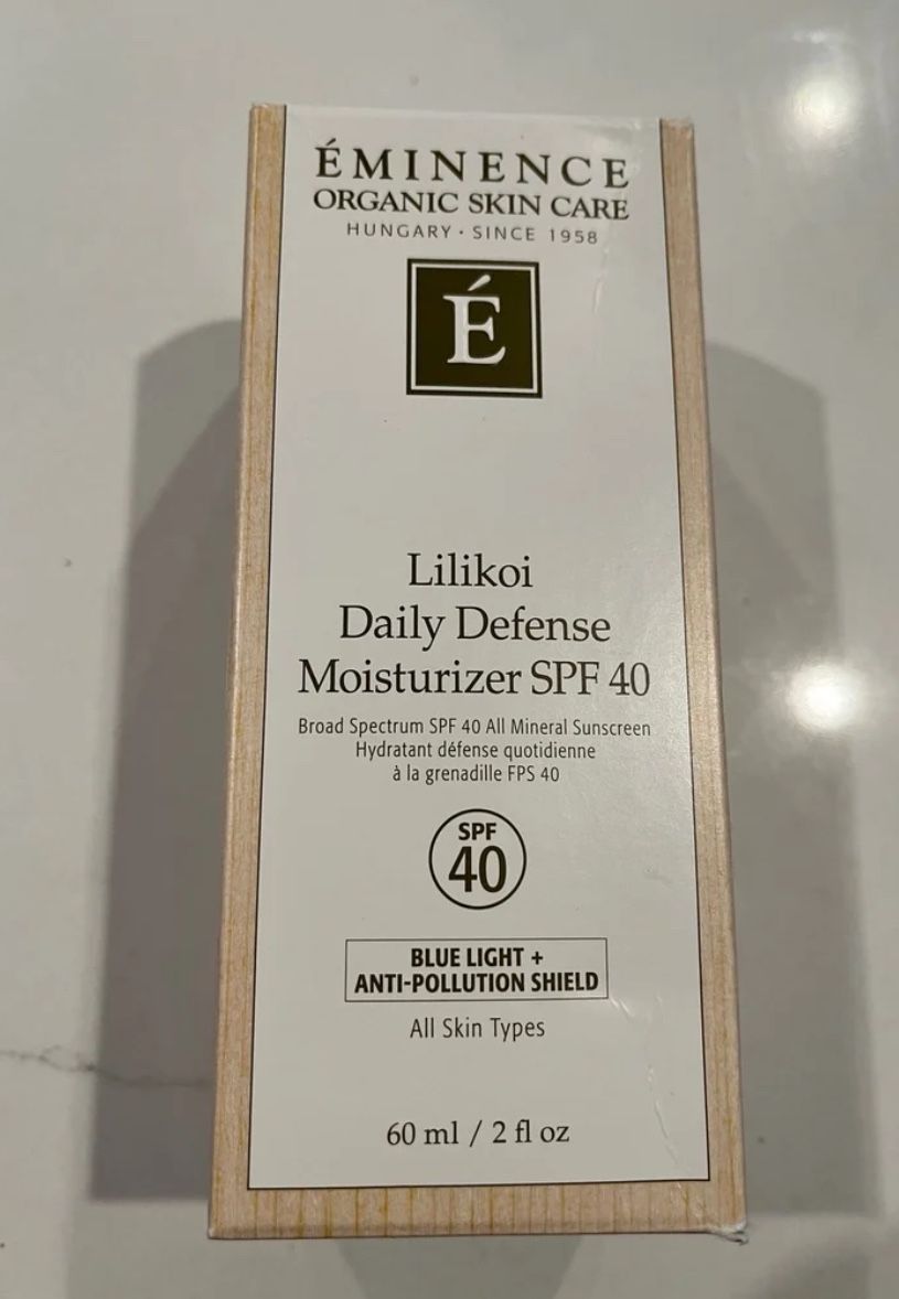 New - Eminence Organic Skincare: Lilikoi Daily Defense Moisturizer SPF 40