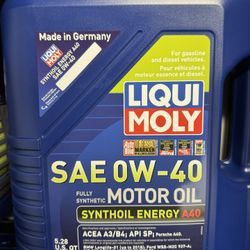 Liqui Moly Synoil 0W40 0W-40 5L Jug New