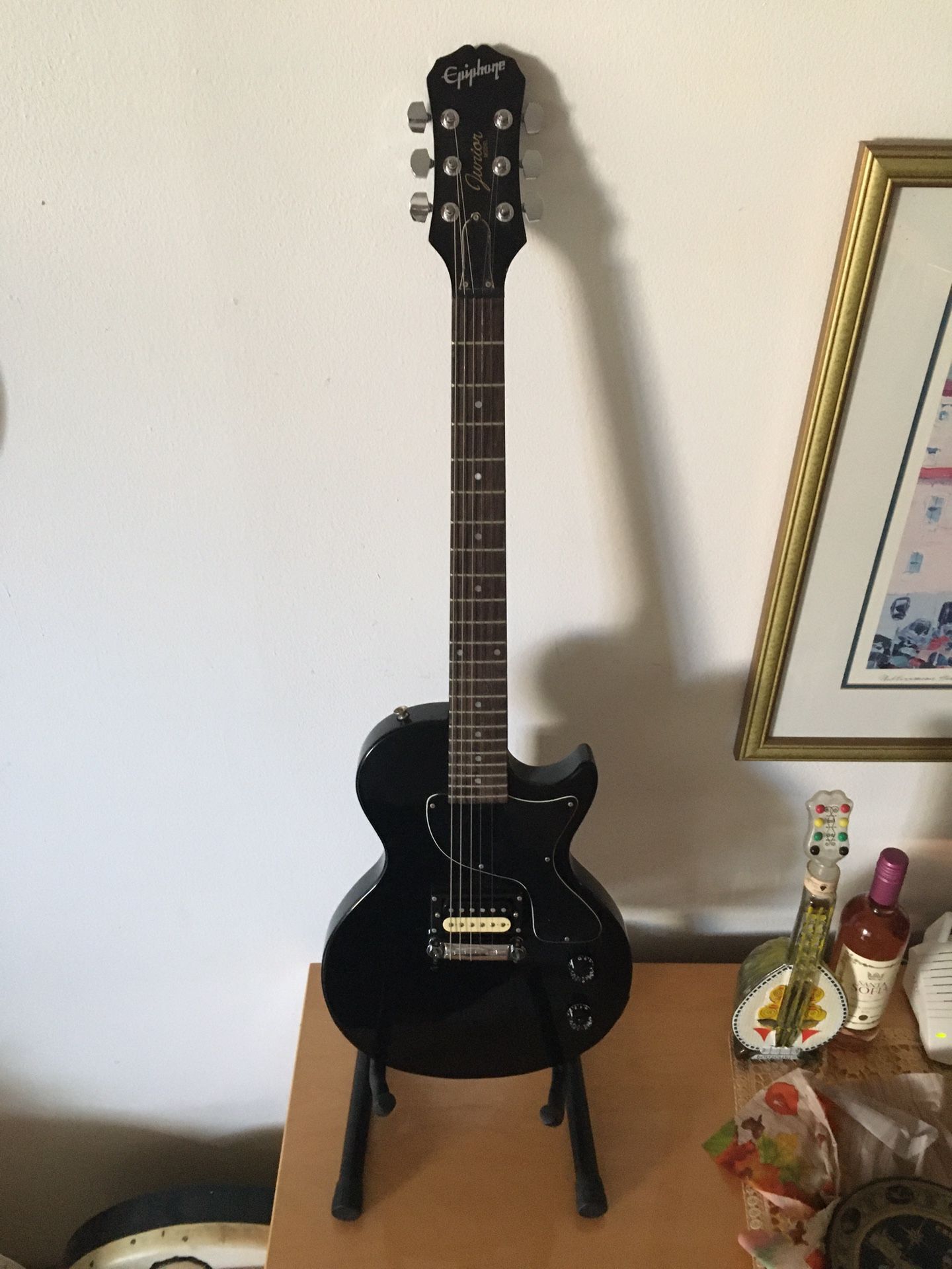 Epiphone Junior Model ブラック 比較的美品」Epiphone Lespaul Junior