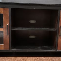 Wood And Glass Tv Stand 