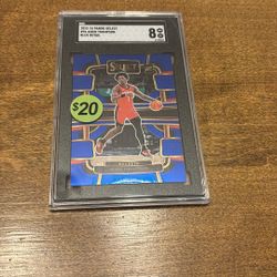 Houston Rockets Amen Thompson Mint 8 2023-24 Panini Select Blue Retail