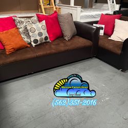 Brown Sectional Sofa Set 