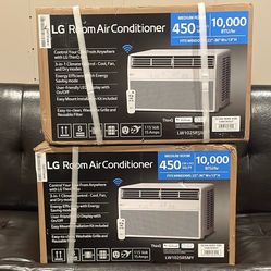New In Box! LG 10,000 (DOE) BTU 115-Volts Window Air Conditioner Unit Cools 450 sq. ft. with Wi-Fi, Remote and Dehumidifier
