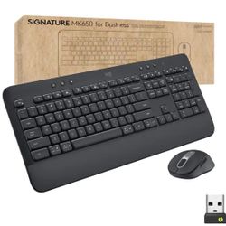 Logitech - Signature MK650 Combo for Business Full-size Wireless Keyboard and Mouse Bundle