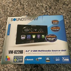 Soundstream Double Din Bluetooth USB AUX Radio . 