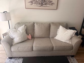 3-Seat Sofa in Light Gray Fabric