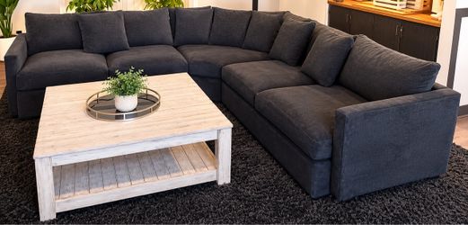 Dark Gray Fabric Sectional Sofa, same day delivery, no credit needed , zero money down