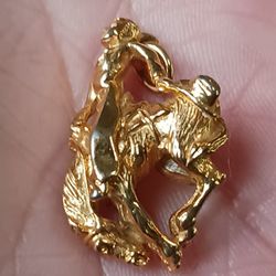 Solid Gold Color Bucking Bronco Charm, A Beautiful Charm To Adorn Your Bracelet ✨️ With.