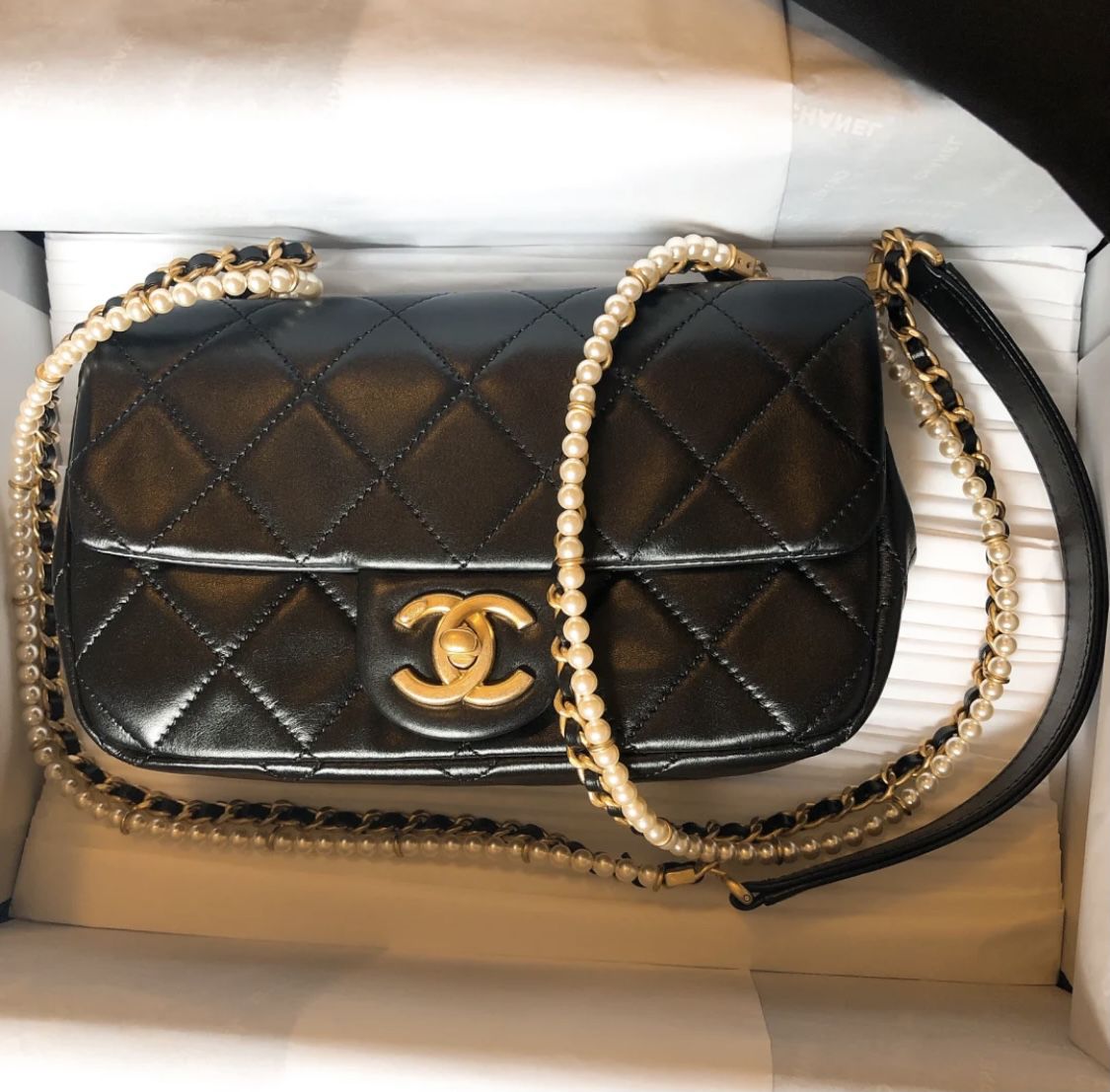 Chanel Wallet on Chain Mini Pearl, New in Box