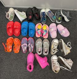 baby/toddler girl and boy shoes. Perfect for everyday wear. Sold as bundle or separately   Available: •	girl sketchers hands free slip ins - size 8  •