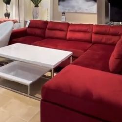 Vogue Red Sectional, Furniture Couch Livingroom Sofa 