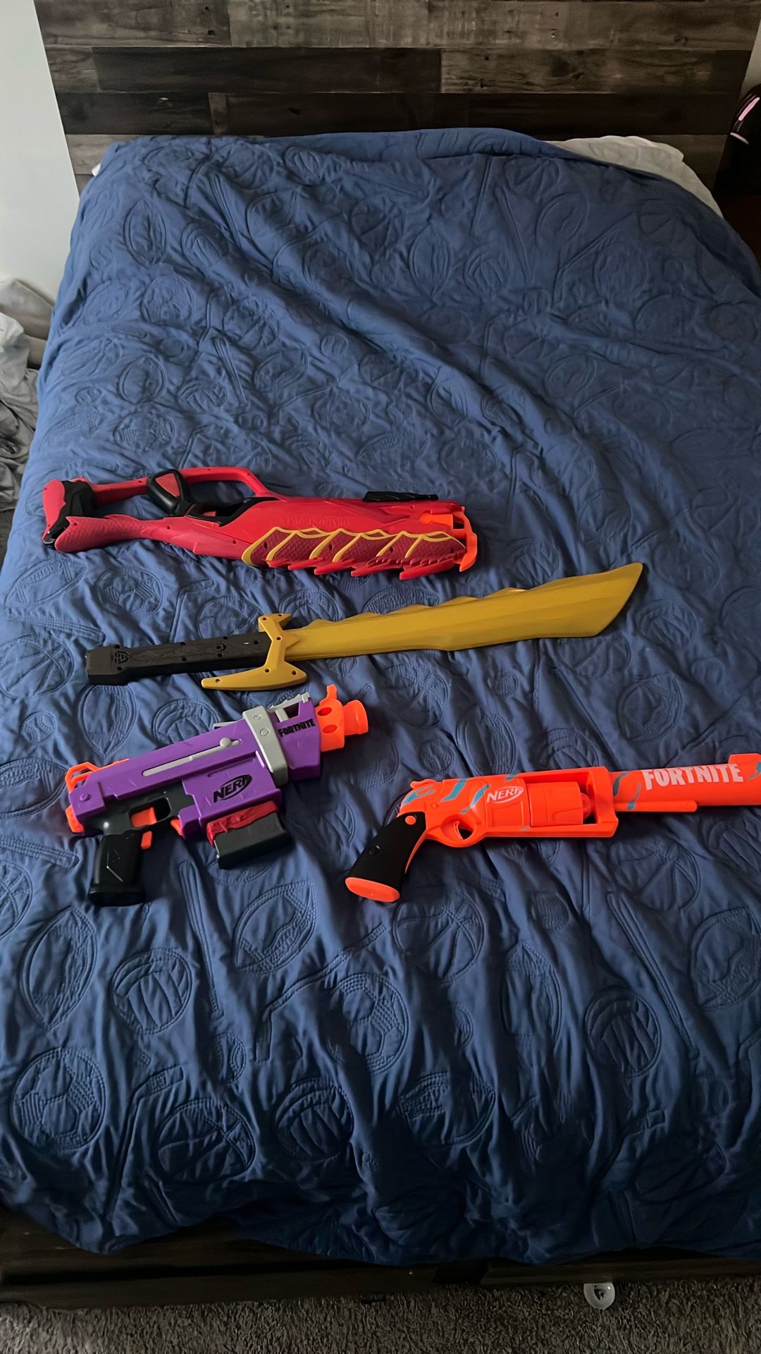 NERF Gun Bundle – Fortnite + Zombie Strike + Sword – $20 (Firm)