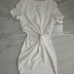 Shein White cut out bodycon mini dress