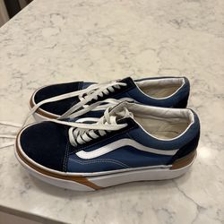 Platform Vans Blue/Black