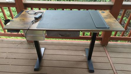 Electric Standing Desk with Drawer