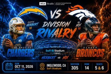 LA Chargers vs Denver Broncos NFL Tickets